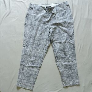 Dalia Women's Textured Gray Trousers 14W